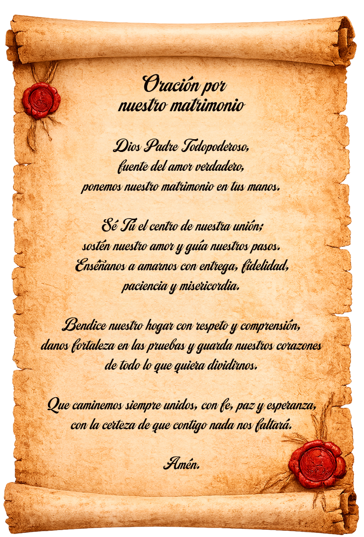 Oración por nuestro matrimonio